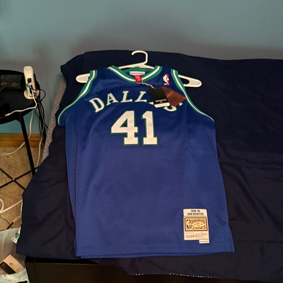 Mitchell & Ness Blue Hardwood Classics Jersey - Picture 1 of 7